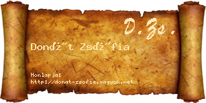 Donát Zsófia névjegykártya