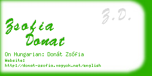 zsofia donat business card